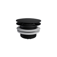 Korek klik-klak do wanien wolnostojących czyszczony od góry, czarny mat