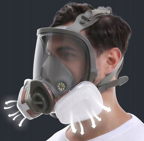 MASKA LAKIERNICZA PEŁNOTWARZOWA TYPu 3M 6800 GAZOWA CHEMICZNA FILTRY x10 na Arena.pl