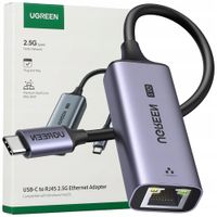 Adapter Ethernet UGREEN CM648, USB-C do RJ45, 2.5G (czarny)