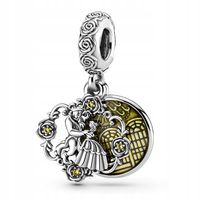 Zawieszka SREBRO 925 Koralik Charms Disney Piękna i Bestia w tańcu