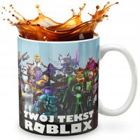 KUBEK 330ml GRAFIKA PREZENT ŚWIĘTA WZÓR - GRA ROBLOX + IMIĘ