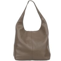 VERA PELLE torebka skórzana worek na ramię z saszetką V517 c.taupe