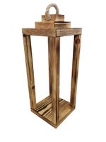 Lampion drewniany Latarnia 40cm Baza pod stroik Kwiaty Dekoracja nr1