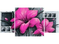 80X40CM MAKOWY DUET NR 4 TRÓJ OBRAZ