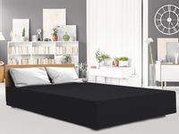 Prześcieradło z gumką 200x220 GRUBY JERSEY kolor czarny wysokie 25cm