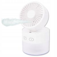 WENTYLATOR Z MGIEŁKĄ ELEKTRYCZNY STOŁOWY NA BIURKO WIATRAK Nor-tec BIAŁY