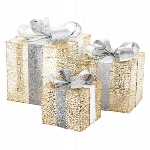 Ozdoba Prezenty zestaw 3 szt. LED Figurka świetlna świąteczna prezentowy na Arena.pl