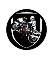 Zegar ścienny z płyty winylowej 346.13 Motocyklista