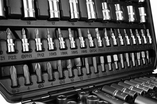 Klucze nasadowe 1/2", 1/4", zestaw 110 elementów Neo 10-211 na Arena.pl