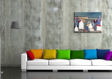 Seaside Town - Obraz na płótnie 80x60 cm na Arena.pl