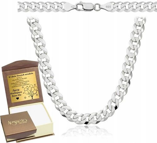 Łańcuszek Męski Srebrny 925 Pancerka Pełny Diamentowany 6,20 mm Solidny na Arena.pl