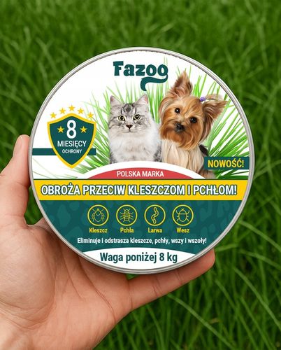 OBROŻA NA KLESZCZE i Pchły dla Psa Kota Antykleszczowa 8 Miesięcy na Arena.pl