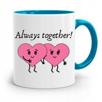 Kubek Błękitny Na Walentynki Always Together Z Nadrukiem Ze Zdjęciem