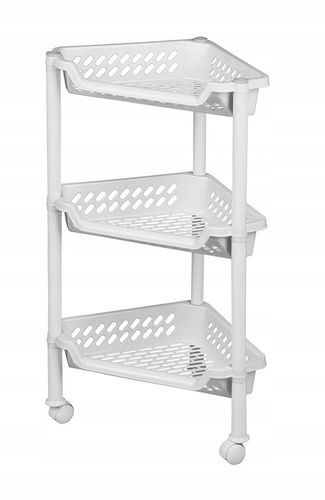 Stojak łazienkowy na kółkach półka regał organizer biały praktyczny do na Arena.pl