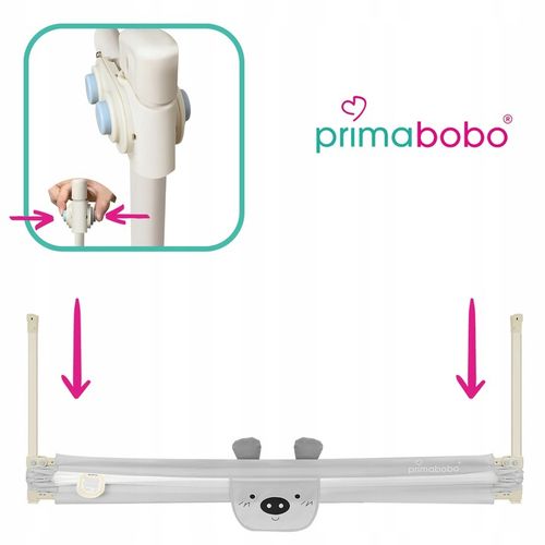 PRIMABOBO Barierka ochronna do łóżka MIŚ 180cm SKŁADANA, dla dzieci na Arena.pl