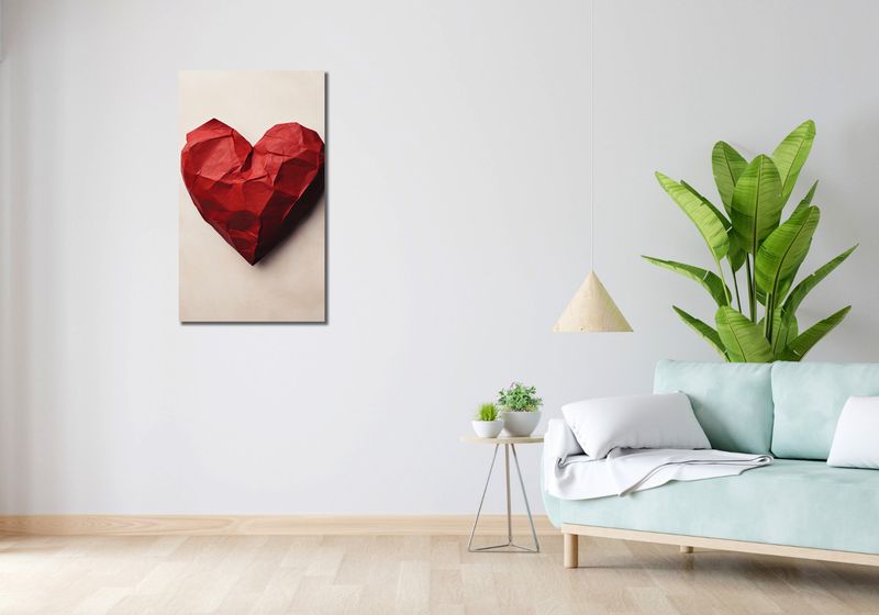 Obraz 50x90cm Kreślone Serce zdjęcie 2