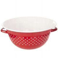 Miska Kuchenna Emaliowana Czerwona W Groszki 34 cm 9 L Tecka Orion