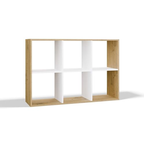 Regał Malax 2X3 DĄB ARTISAN BIAŁY na Arena.pl