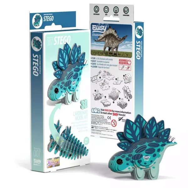 Dinozaur Stego Eugy. Eko Układanka 3D zdjęcie 1