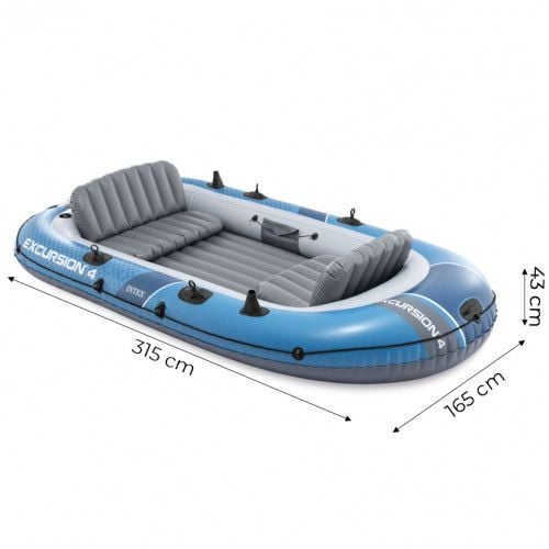 PONTON DMUCHANY INTEX 4 OSOBY PVC 0.75 MM ZAWÓR BOSTOŃSKI na Arena.pl