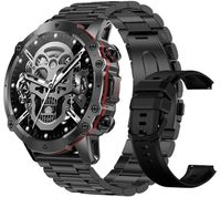 smartwatch męski rubicon rncf18-1 black bransoleta + pasek