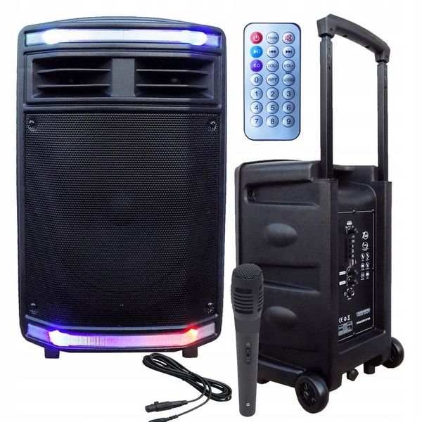 KOLUMNA PRZENOŚNA BLUETOOTH KARAOKE AKUMULATOR USB zdjęcie 1