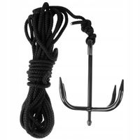 2X KOTWICA HAK z LINĄ 10 m Mil-Tec ninja Kaginawa Combat Hook czarna