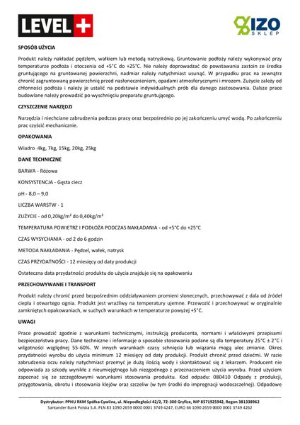 Grunt Betonkontakt 4kg Pod Tynki Level+06 zdjęcie 5