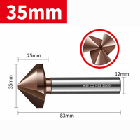 Pogłębiacz stożkowy 3-ostrzowy Fi4.5-fi60 Rozmiar: Ø35 x 12 x 90° x 83L