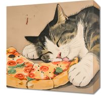 Obraz 40x40cm Pizza Dla Kota