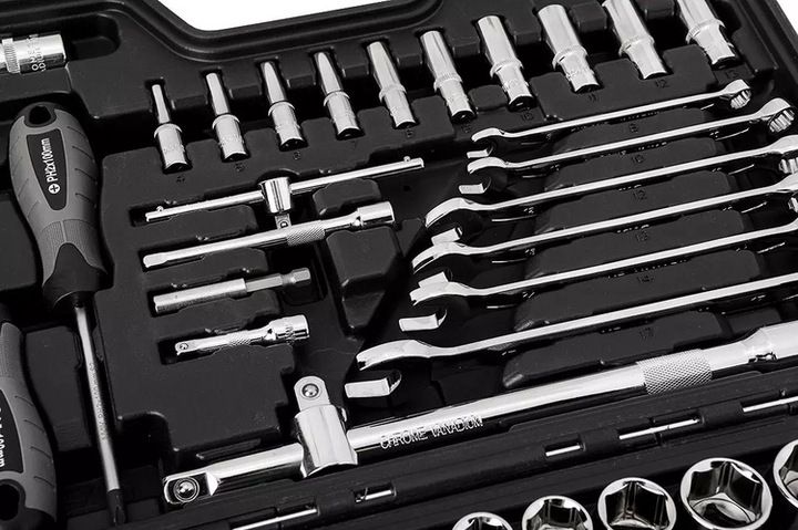 ZESTAW NARZĘDZI M4K GARAGE NEO TOOLS 90 el. WALIZKA KLUCZE NASADOWE 10-100 zdjęcie 16