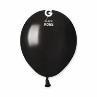 Balony metaliczne czarne, 12 cm 3 szt.