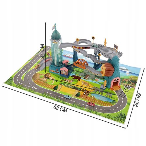 TOR WYŚCIGOWY JASKINIA LWA TOR SAMOCHODOWY ZESTAW 4 AUTKA na Arena.pl