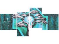 45CM 120CM ZEGAR 4 ELEM DRZEWO O PÓŁNOCY ŚCIENNY