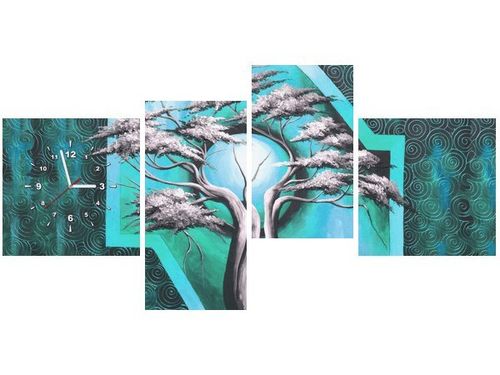 45CM 120CM ZEGAR 4 ELEM DRZEWO O PÓŁNOCY ŚCIENNY na Arena.pl