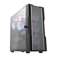 obudowa komputerowa darkflash dk431 mesh (czarna) + 4 wentylatory argb