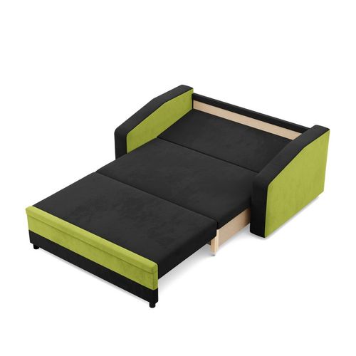 Sofa rozkładana, mikrofaza, AURELO, 148x87x90 cm, zielony | TYLETEGOTU na Arena.pl