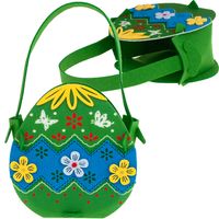 KOSZYCZEK WIELKANOCNY FILC KOSZYK JAJKO WIOSENNY KWIATY PISANKA ŚWIĘCO