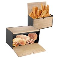 chlebak pojemnik na pieczywo dwustronny klausberg kb-7386 czarny