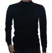 Sweter męski z wełny merynosów i kaszmiru M kaszmirowy czarny 111