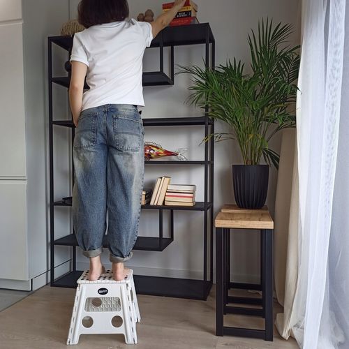 Taboret składany stołek podnóżek antypoślizgowy biały Easyform 32cm na Arena.pl