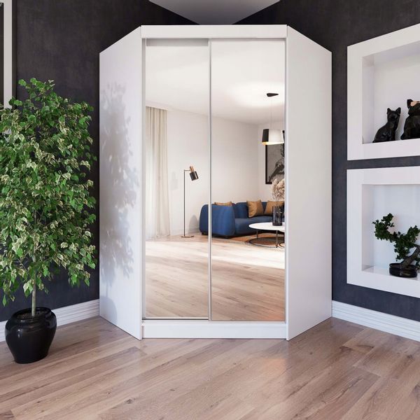 Szafa przesuwna NAROŻNA PARIS lustro na froncie zdjęcie 2