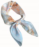 APASZKA CHUSTA DAMSKA na szyję chustka gawroszka bandana kwadratowa kwiaty