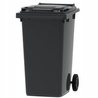 Kosz na śmieci 240L Pojemnik na ODPADY ZMIESZANE kontener Czarny ATEST PZH