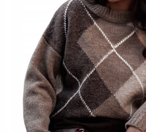 Brązowy Sweter w Romby Polska na Arena.pl