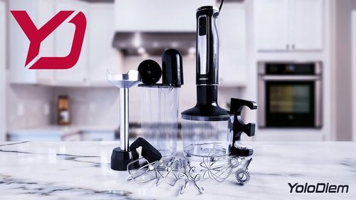 BLENDER RĘCZNY WIELOFUNKCYJNY 9W1 1500W PRO 4 TYTANOWE OSTRZA BOGATY na Arena.pl