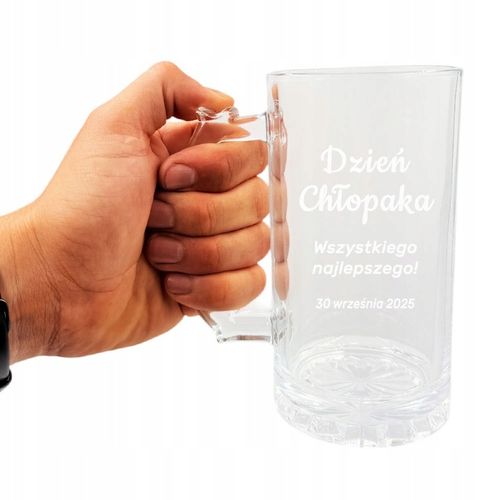 SZKLANY KUFEL Z GRAWEREM 500ml PREZENT NA DZIEŃ CHŁOPAKA dla kolegi z na Arena.pl