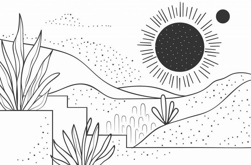 Plakat 91,5x60cm Linearny Pejzaż zdjęcie 1