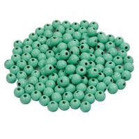 Drewniane koraliki KULA 8mm 120szt zielony miętowy