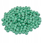 Drewniane koraliki KULA 8mm 120szt zielony miętowy